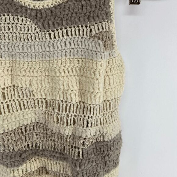 Anthropologie far away from close women tan preown loose knit tank top tunic XS - Picture 7 of 7